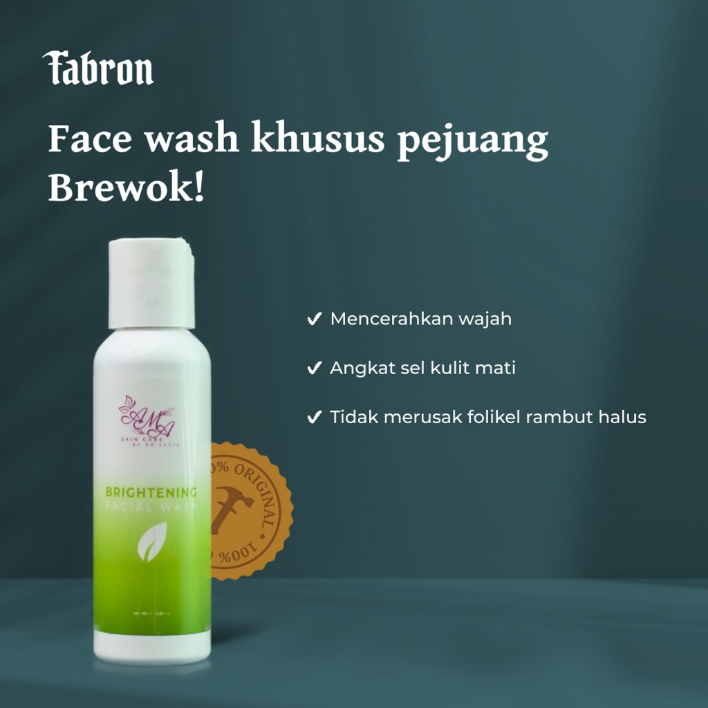 Brightening Facial Wash - Sabun Pencerah Wajah Pria Brewokan