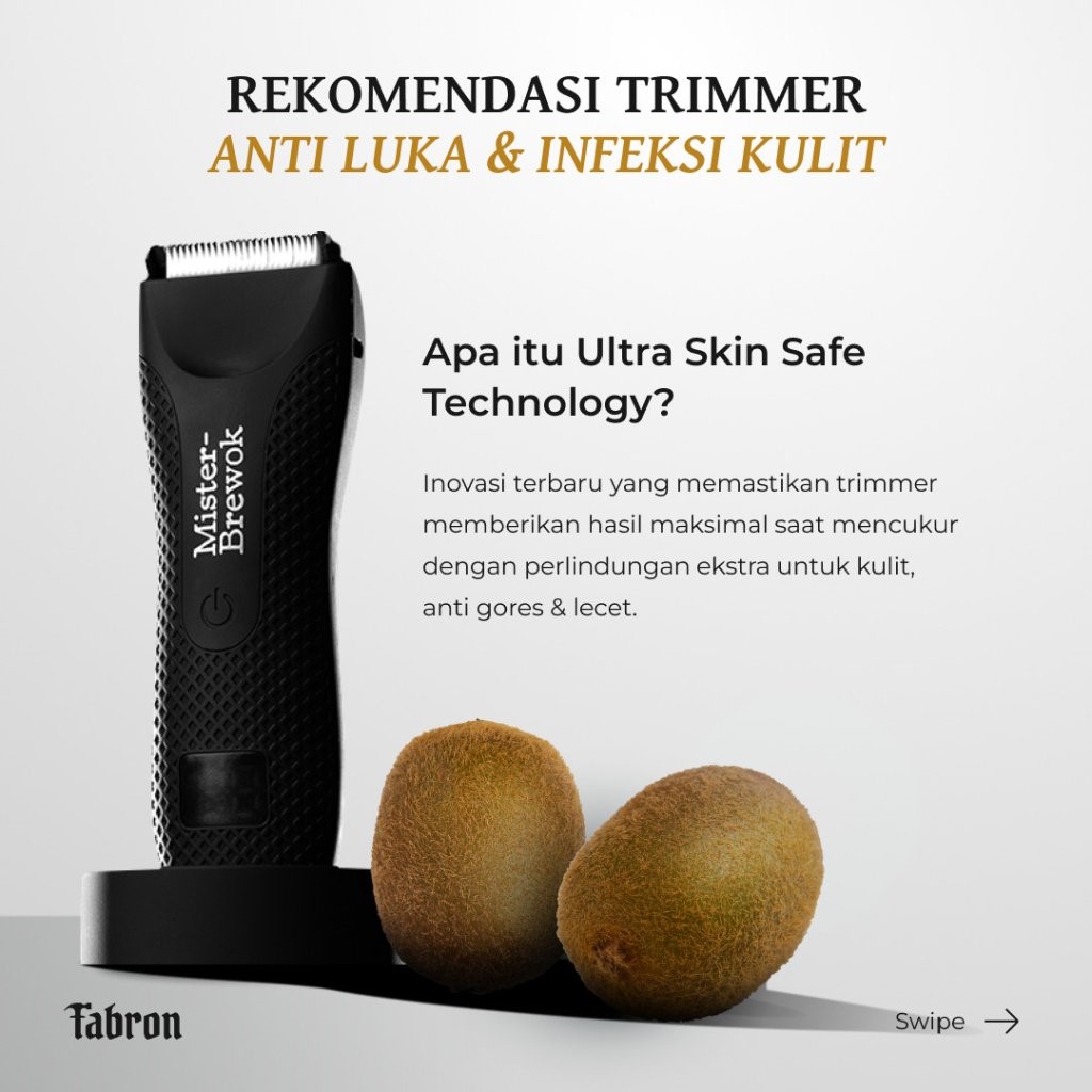 Misterbrewok Beard & Body Trimmer - Alat Cukur Elektrik Brewok, Rambut & Area Sensitif - Gambar 2