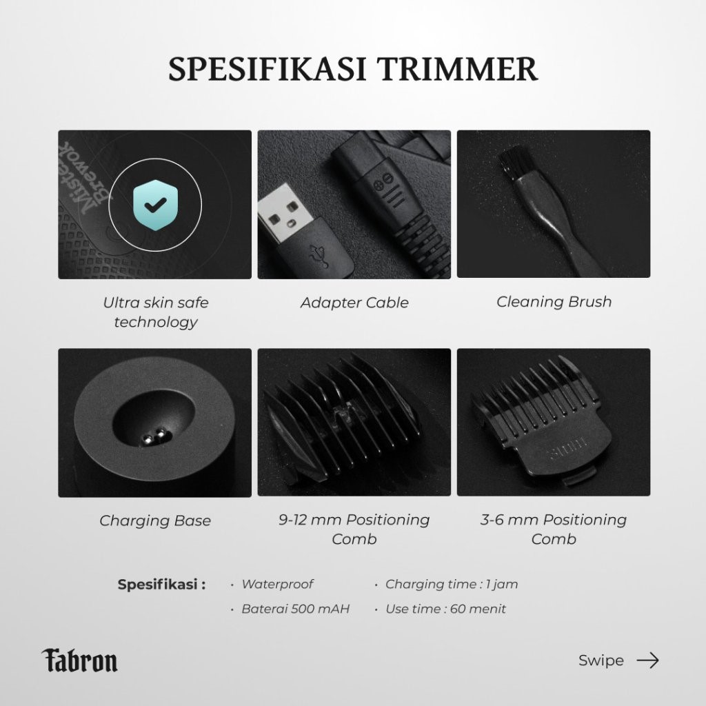 Misterbrewok Beard & Body Trimmer - Alat Cukur Elektrik Brewok, Rambut & Area Sensitif - Gambar 4
