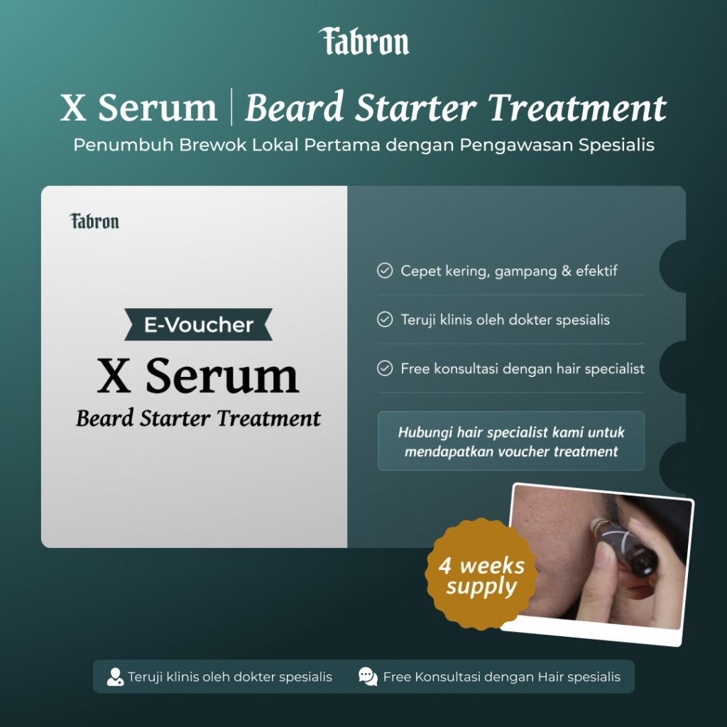 (e-voucher) X Serum - Beard Starter Treatment - Gambar 3