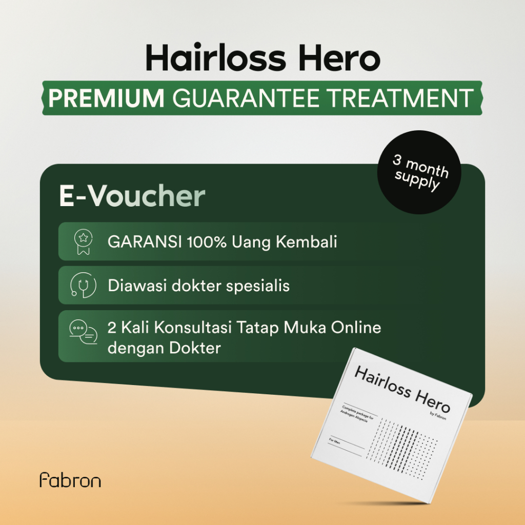 (e-voucher) Hairloss Hero - Premium Guarantee Treatment & Starter Treatment